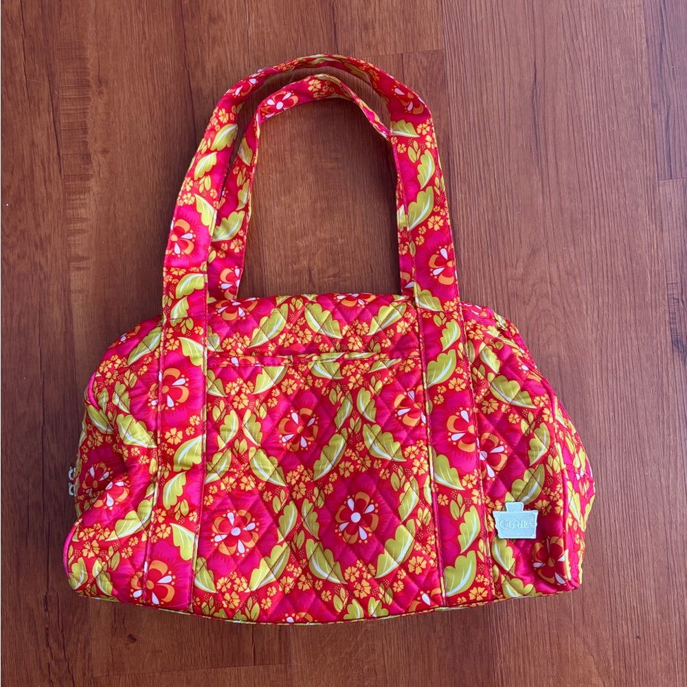 Caboodles Red and Green Floral Tote Bag - Picture 2 of 12